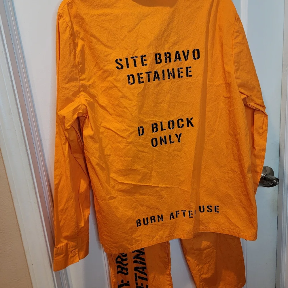 Harley Quinn Suicide Squad Cosplay Costume Jailhouse  Size XL 2 Piece Set - Picture 6 of 12